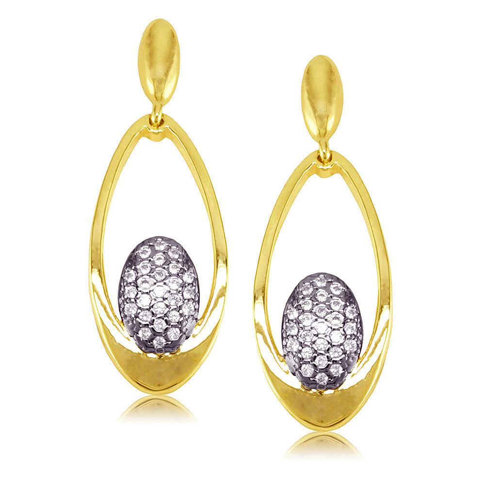 30781 18K Gold Layered CZ Earring