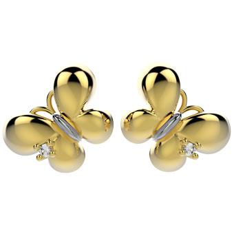 31164 18K Gold Layered CZ Earring