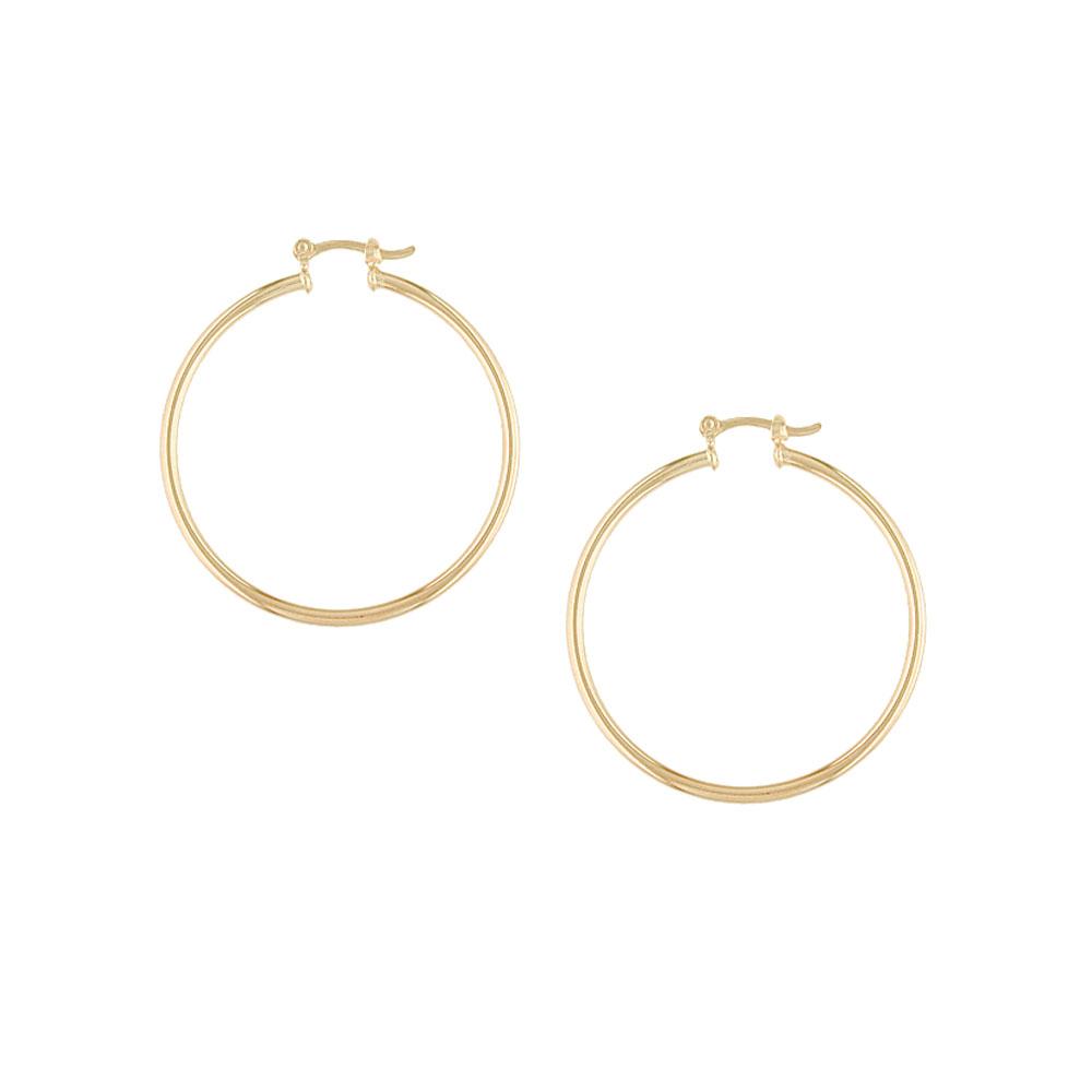 35398v 18K Gold Layered Hoop Earring Rose Gold