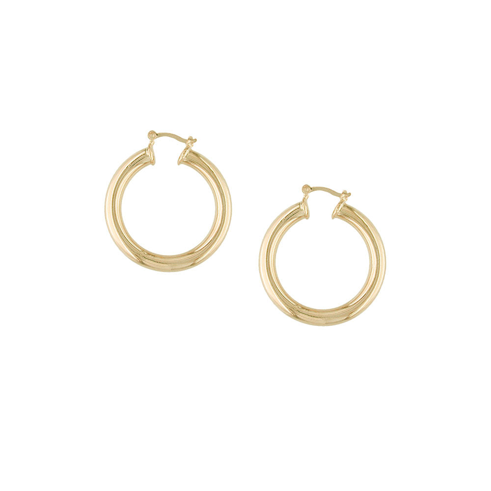 35413v 18K Gold Layered Hoop Earring Rose Gold