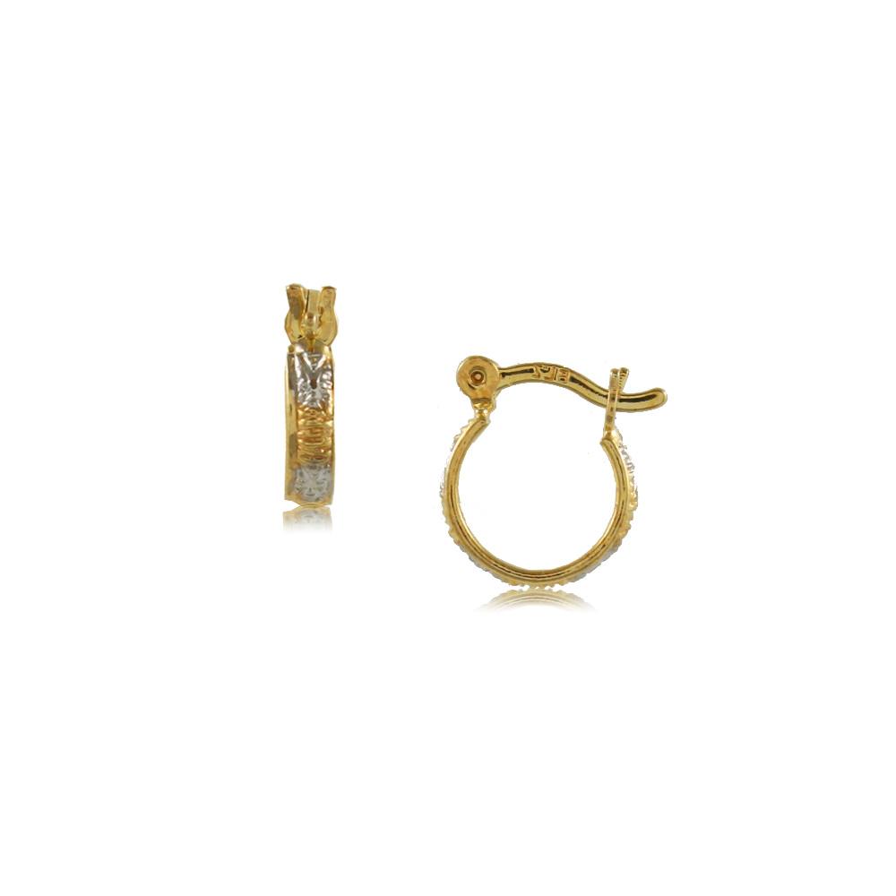 35656 18K Gold Layered Hoop Earring
