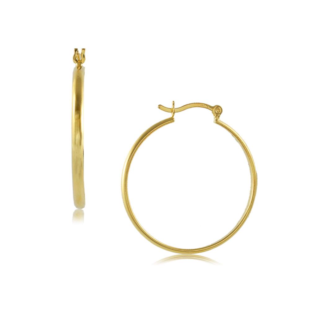 35677 18K Gold Layered Hoop Earring