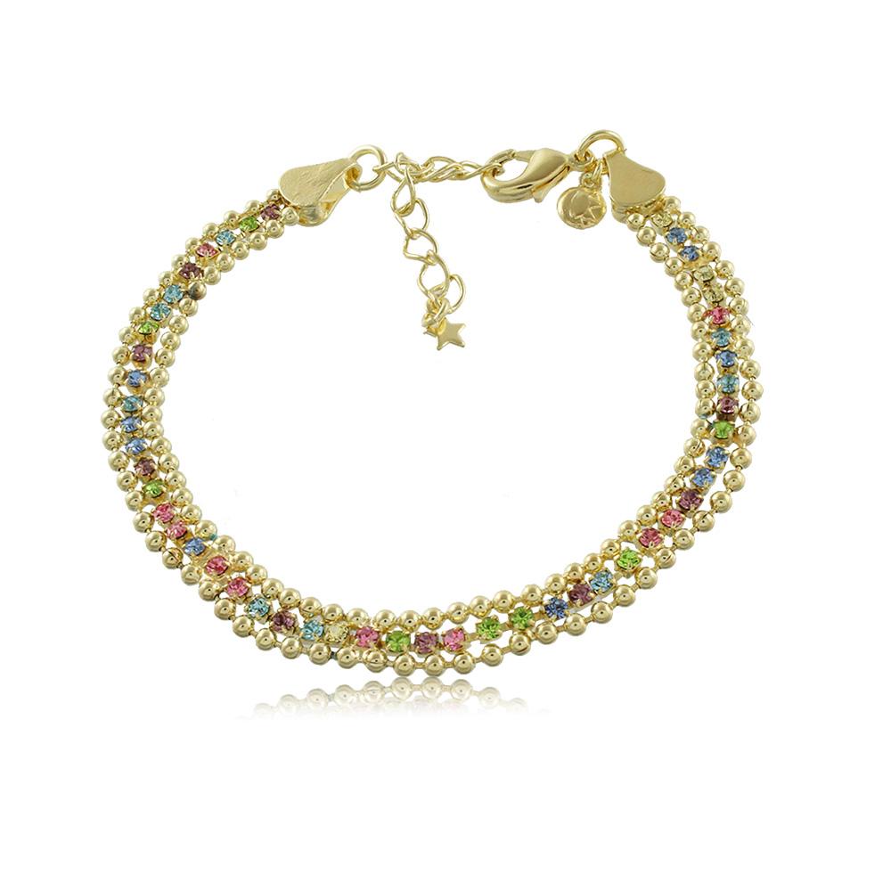 40036R 18K Gold Layered Bracelet 18cm/7in