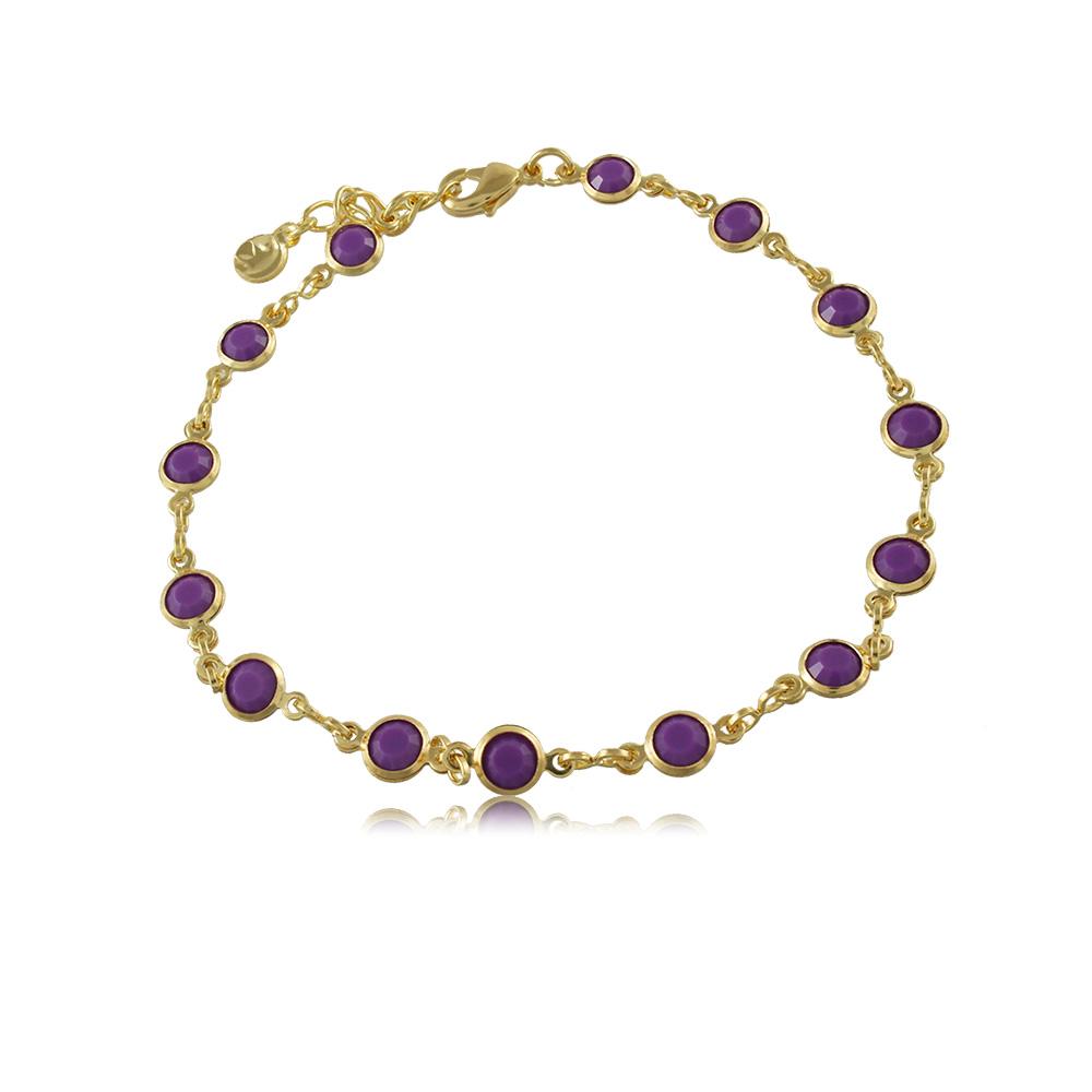 40112R 18K Gold Layered Bracelet 18cm/7in