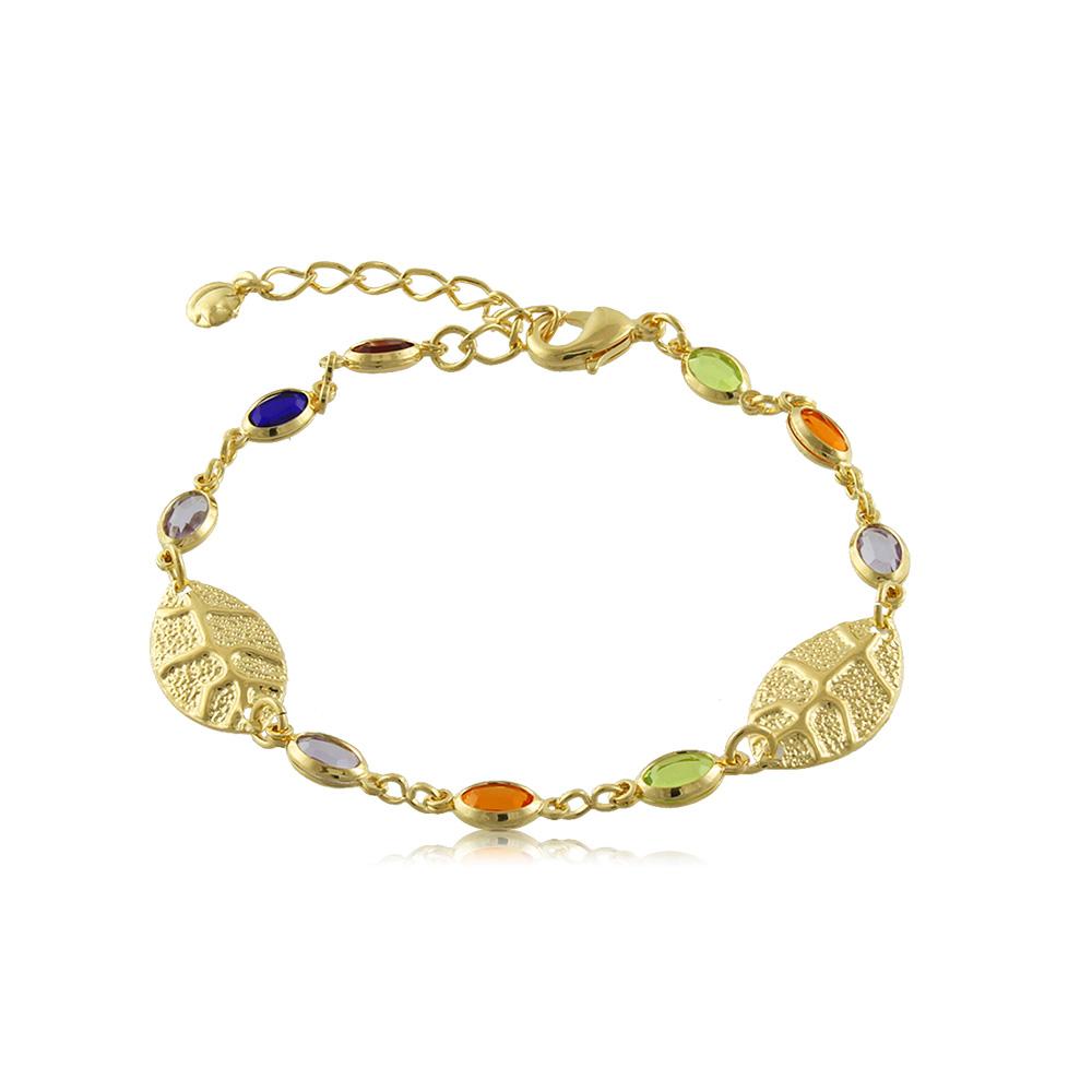 40113R 18K Gold Layered Bracelet 18cm/7in