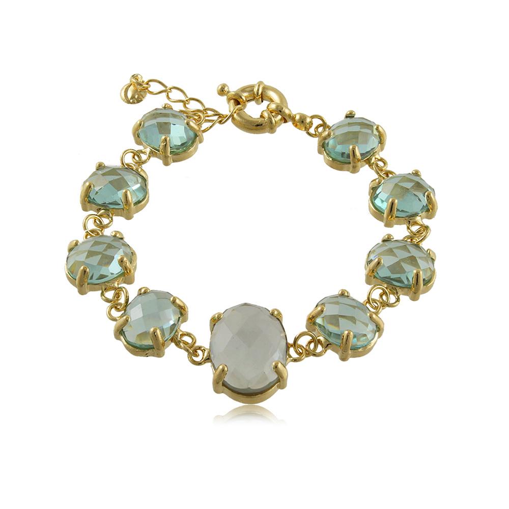 40120R 18K Gold Layered Bracelet 18cm/7in