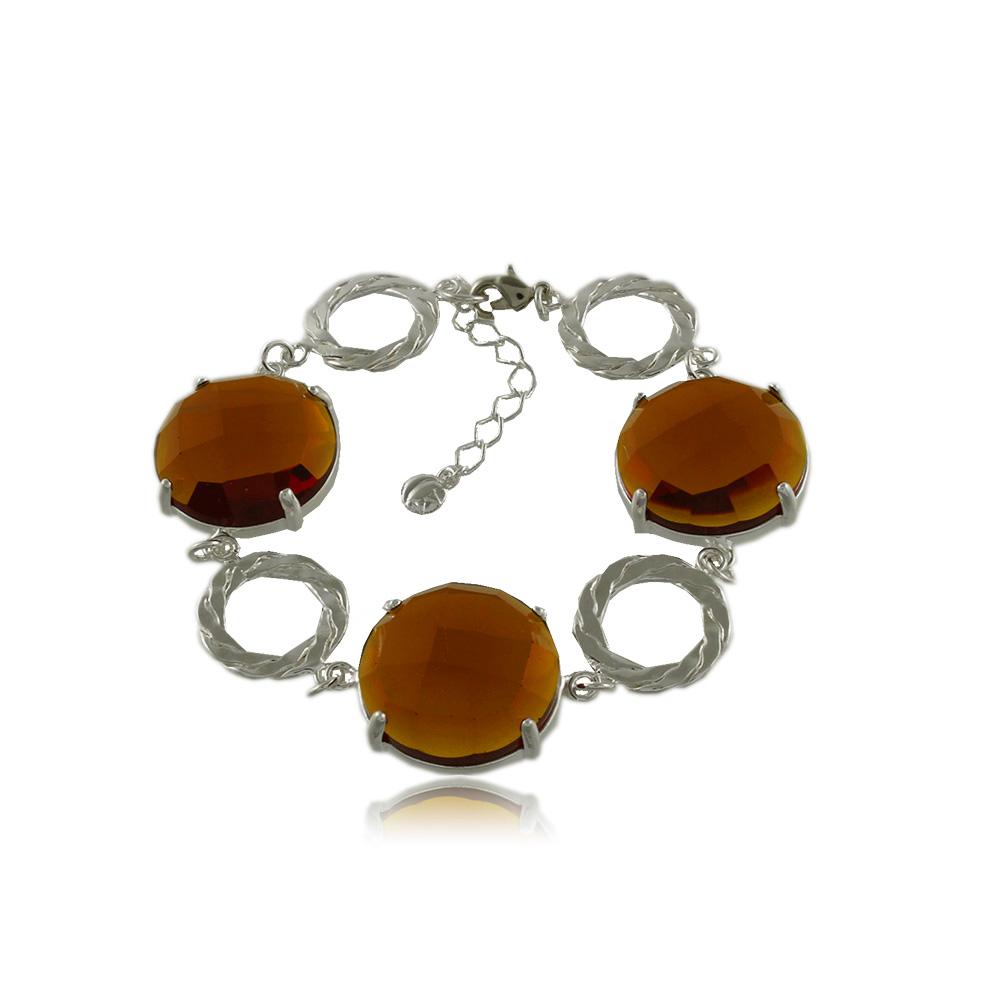 40179R 18K Gold Layered PBracelet 18cm/7in