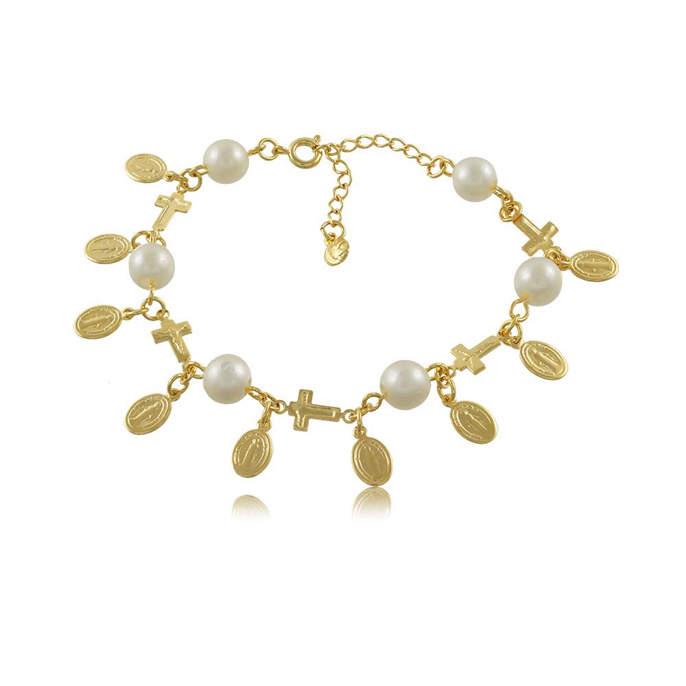 40254R 18K Gold Layered Bracelet 18cm/7in