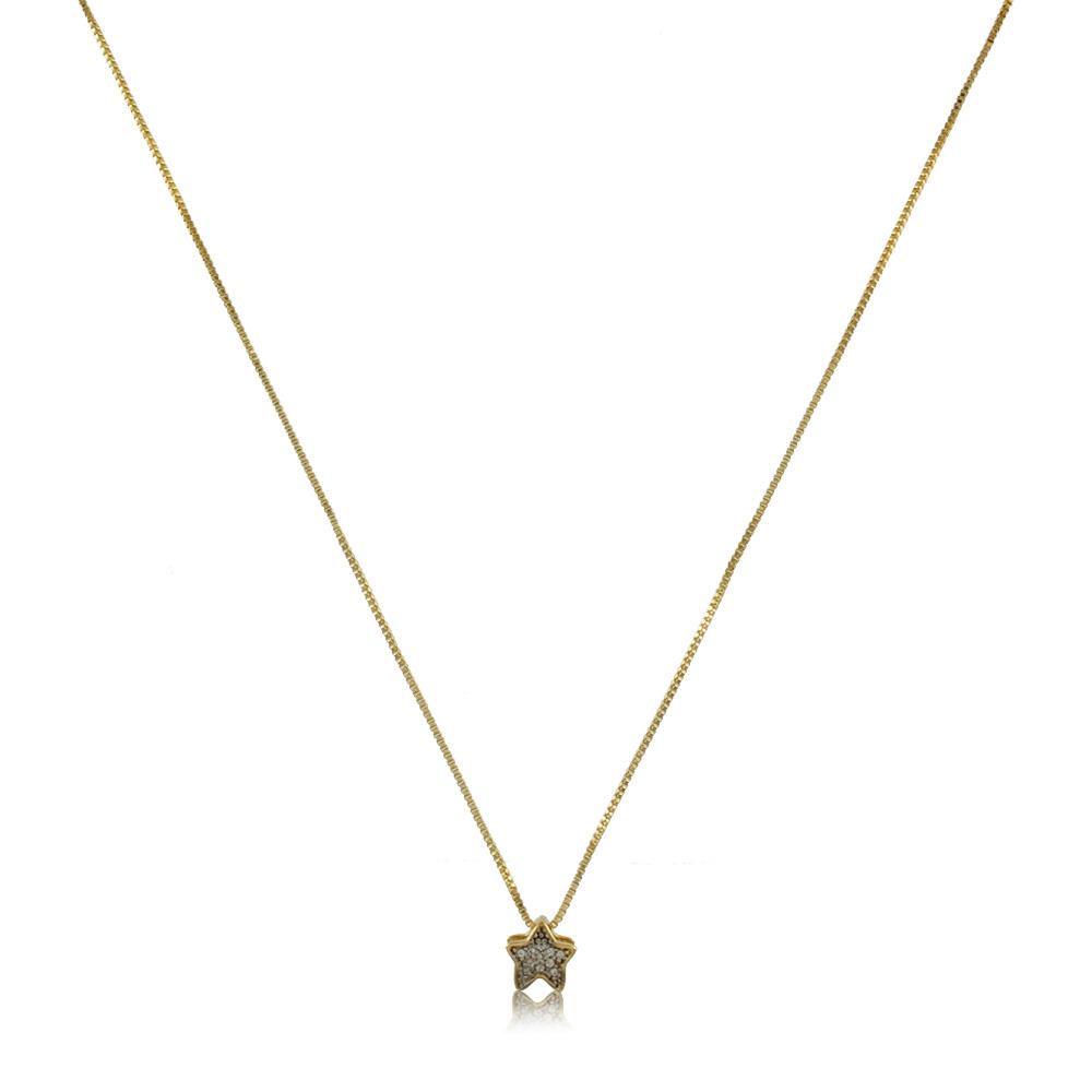 45017 18K Gold Layered CZ Necklace