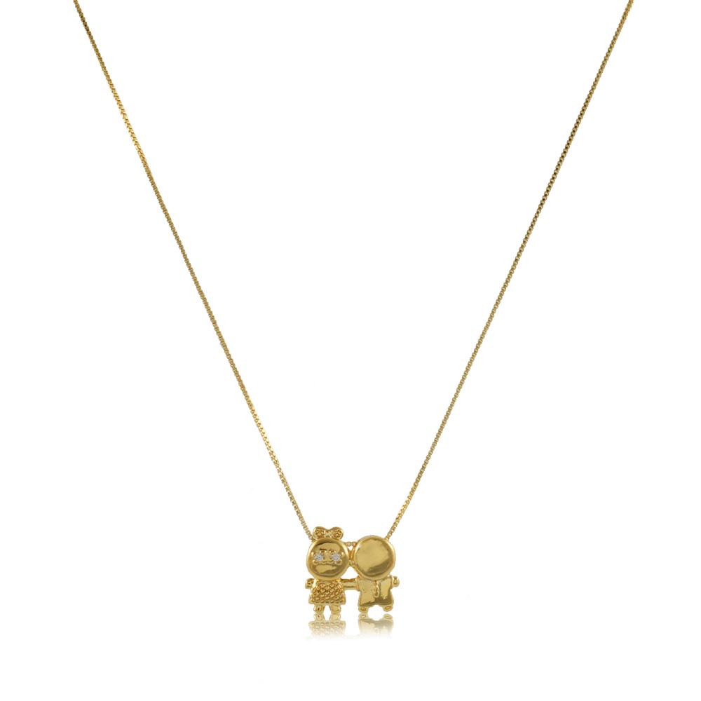45069 18K Gold Layered CZ Necklace