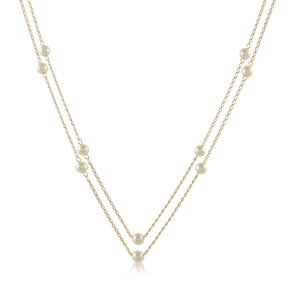 46039 18K Gold Layered Necklace 120cm/48in