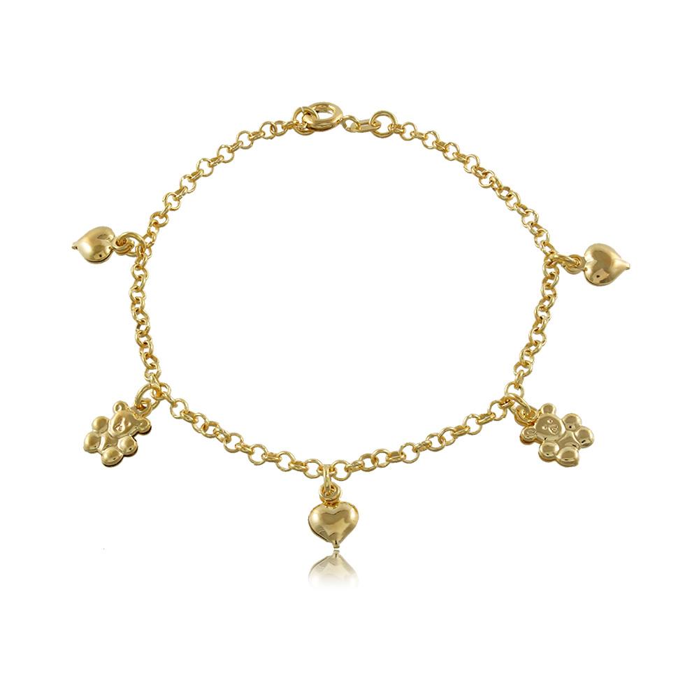 56071 18K Gold Layered -Bracelet 18cm/7in