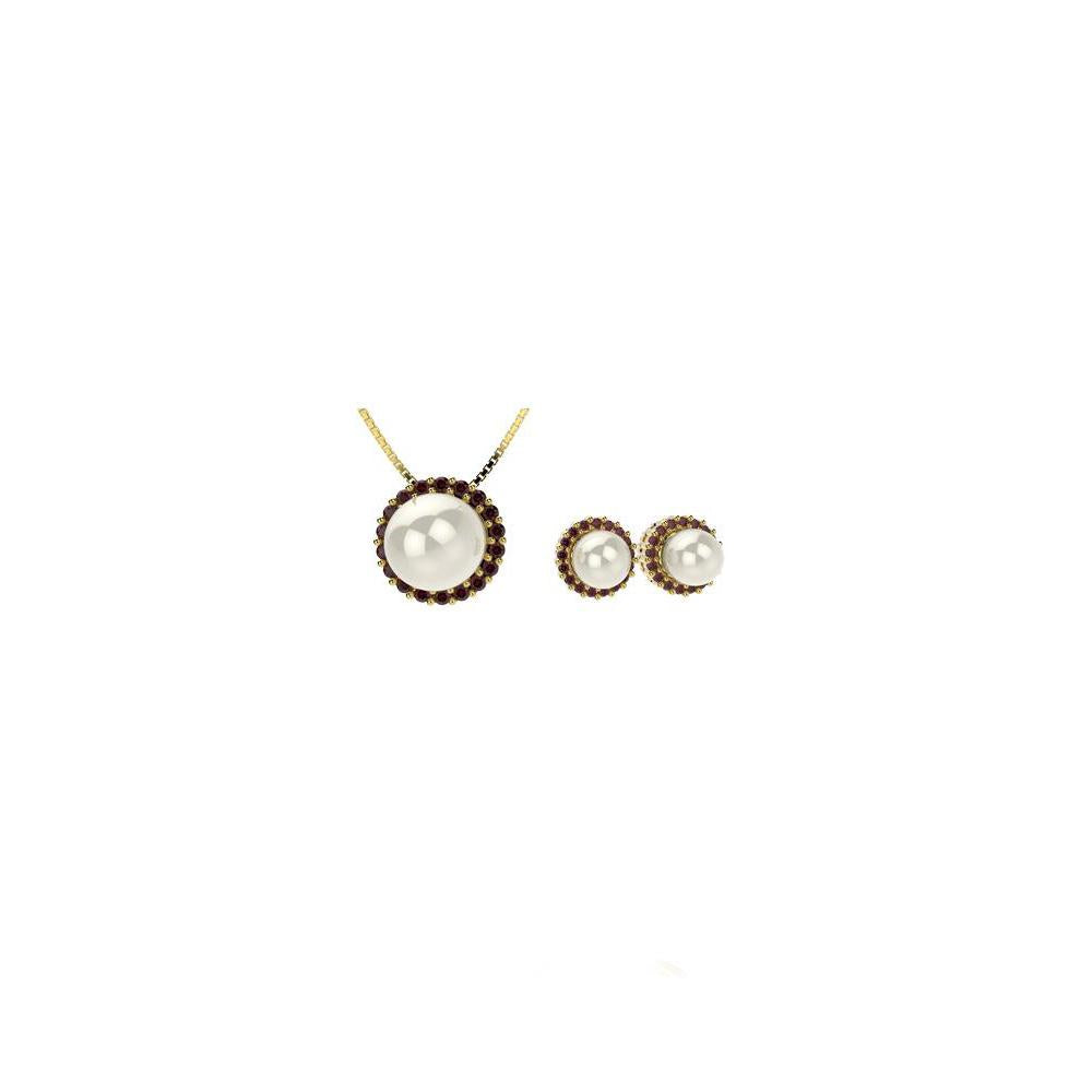 71611 18K Gold Layered CZ Set