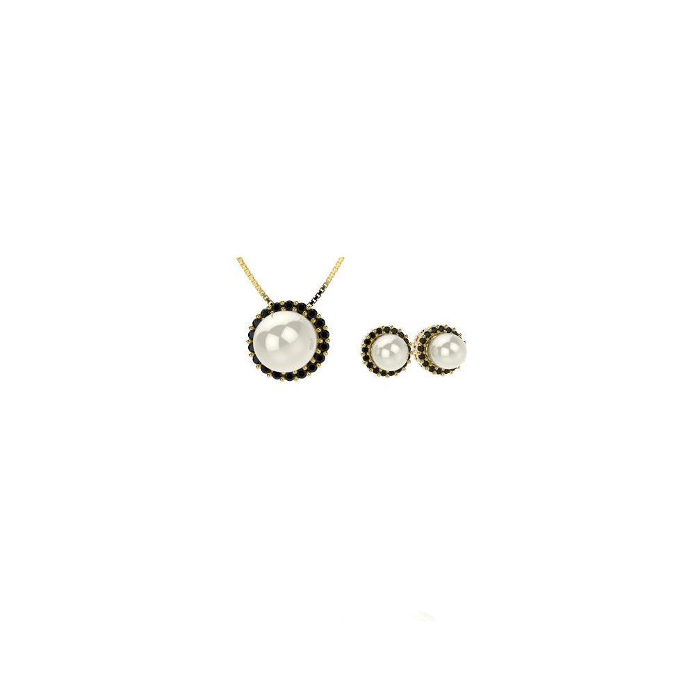 71611 18K Gold Layered CZ Set