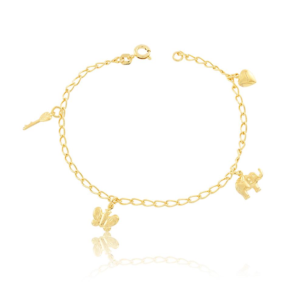 86037 18K Gold Layered Bracelet 18cm/7in