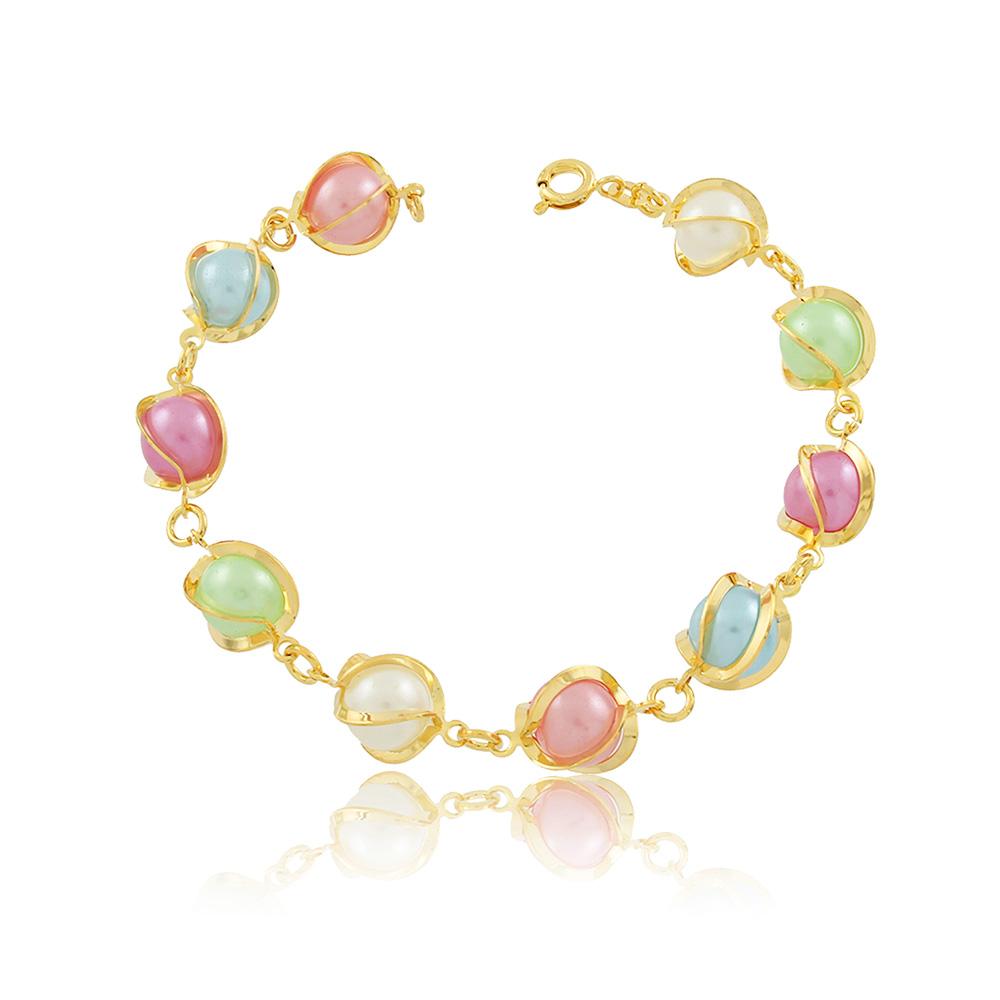 86038 18K Gold Layered Bracelet 18cm/7in