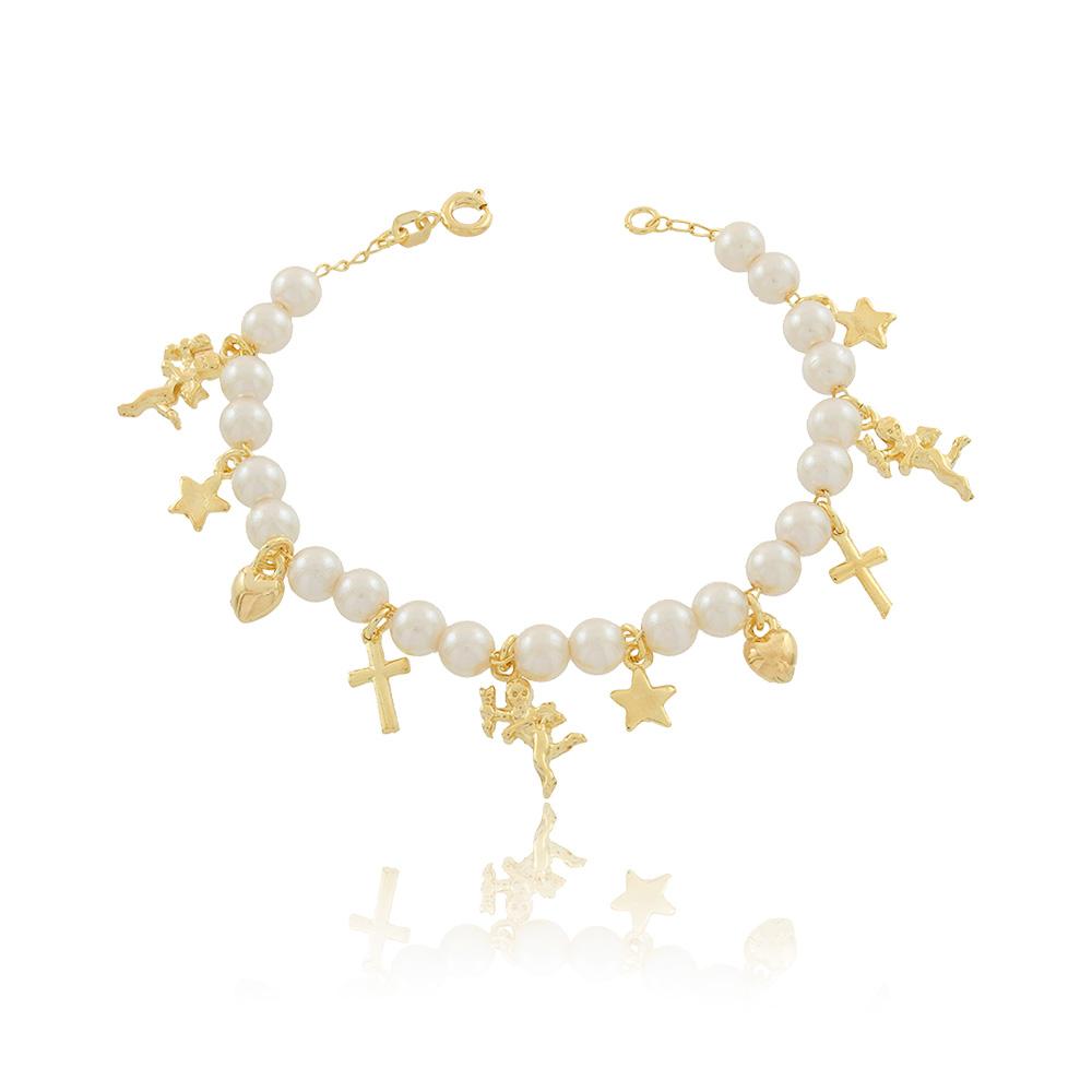 86039 18K Gold Layered Bracelet 18cm/7in