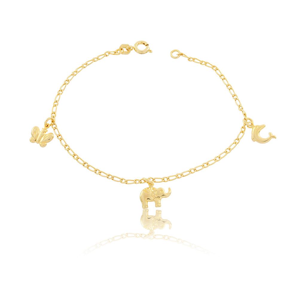 86045 18K Gold Layered Bracelet 18cm/7in