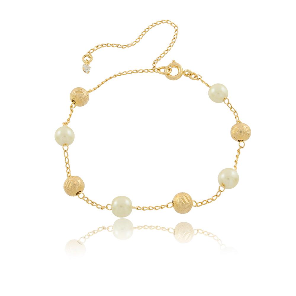 86048 18K Gold Layered Bracelet 18cm/7in