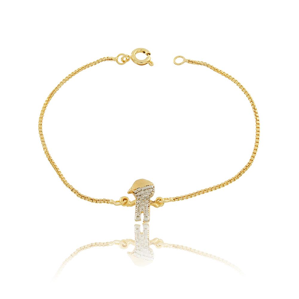 86055 18K Gold Layered Bracelet 18cm/7in