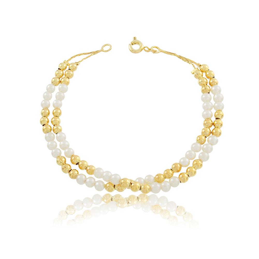 86067 18K Gold Layered Bracelet 18cm/7in