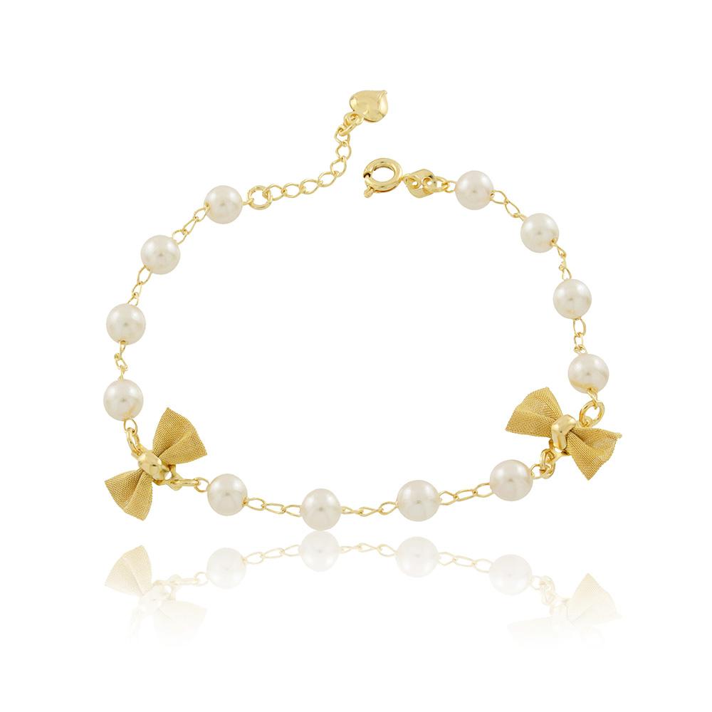 86076 18K Gold Layered Bracelet 18cm/7in