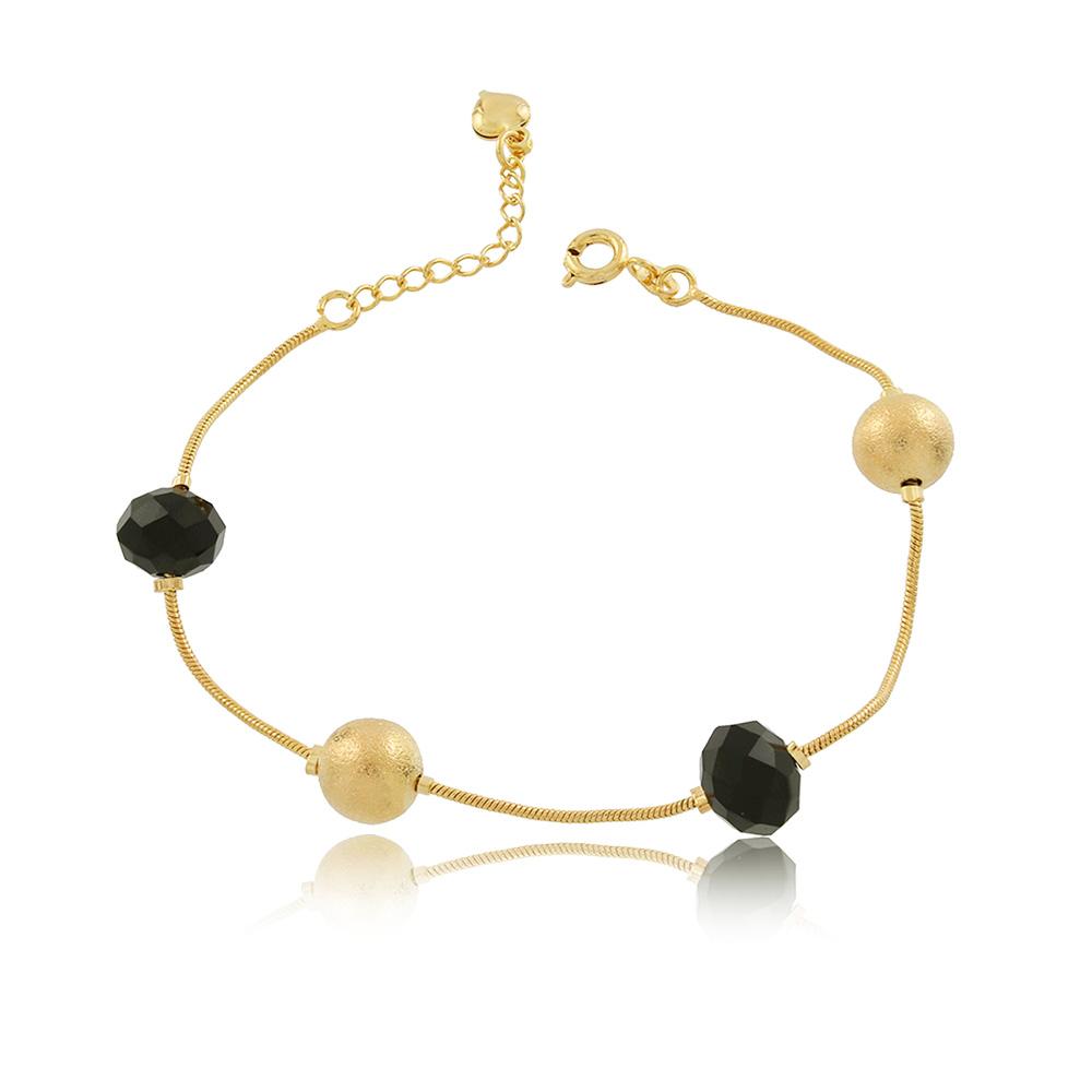86077 18K Gold Layered Bracelet 18cm/7in