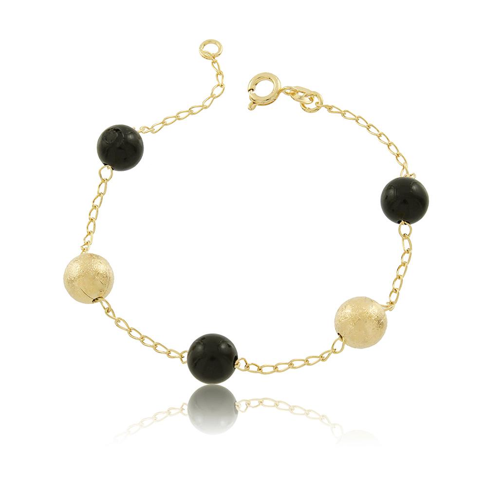 86078 18K Gold Layered Bracelet 18cm/7in