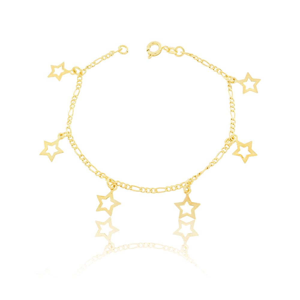 86080 18K Gold Layered Bracelet 18cm/7in