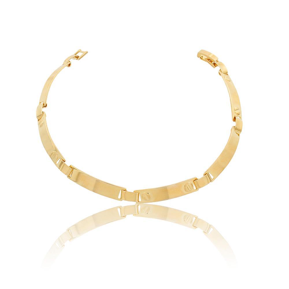 86089 18K Gold Layered Bracelet 22cm/9in