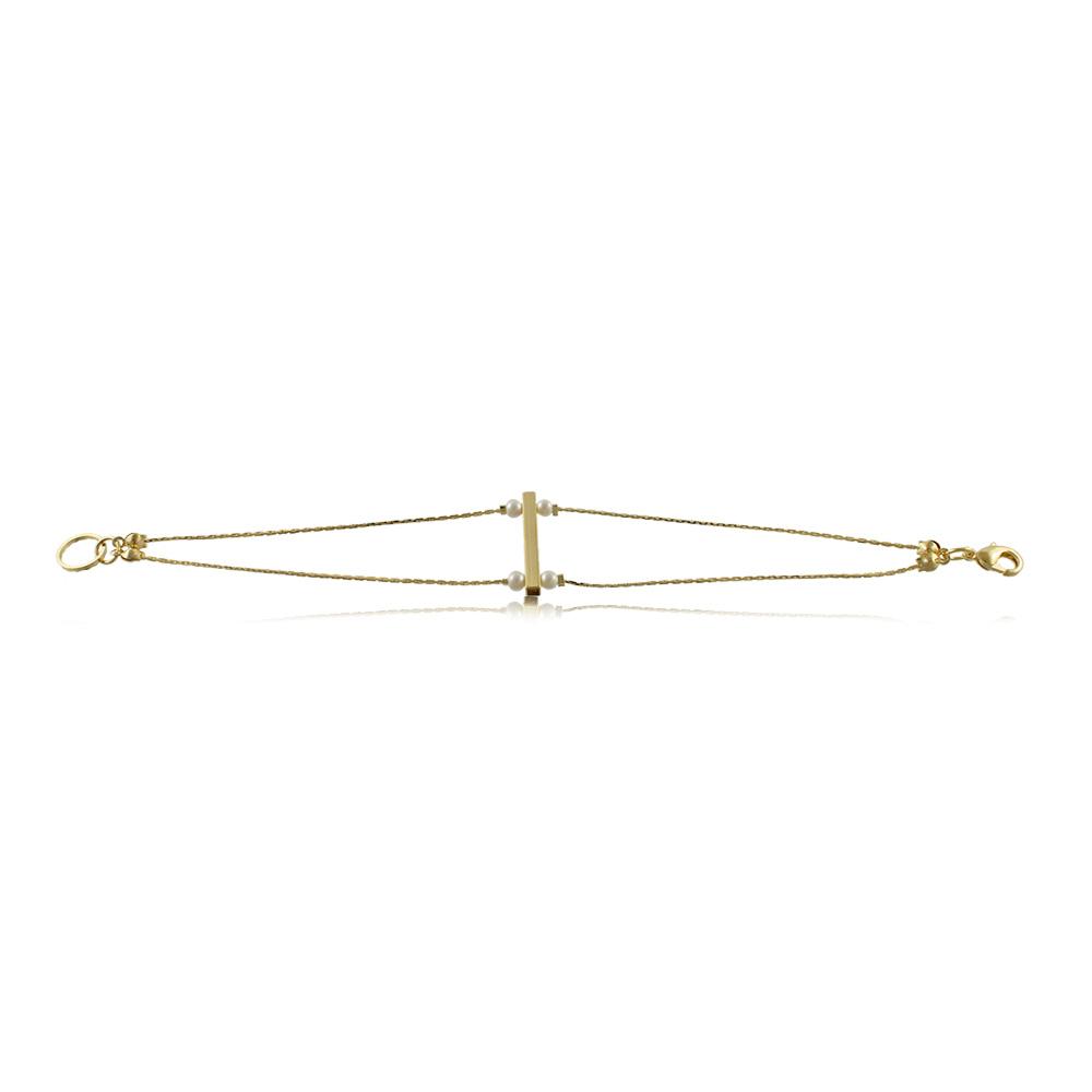 86115 18K Gold Layered Bracelet 18cm/7in