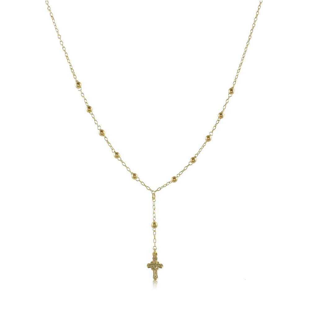 92035 18K Gold Layered -Rosary 45cm/18in