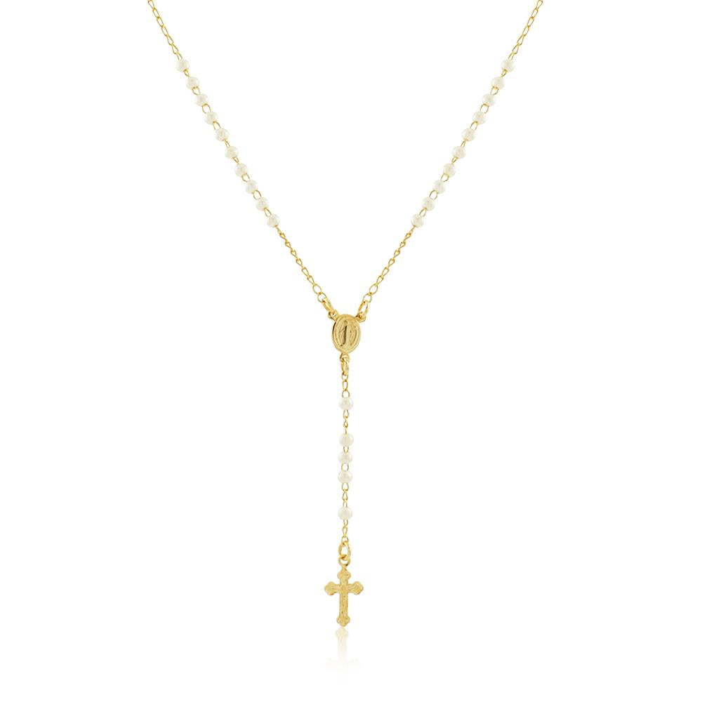 96001 18K Gold Layered Rosary 45cm/18in