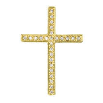 20309 Cz Cross Gold Layered Pendant