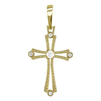 21307 Cross Gold Layered Pendant