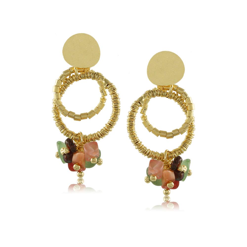 10015R 18K Gold Layered Earring
