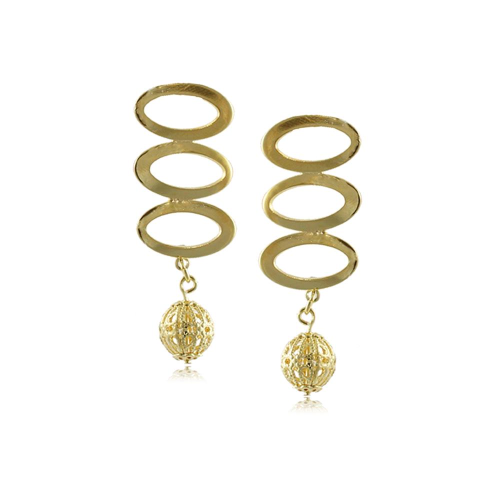 10024R 18K Gold Layered  Earring