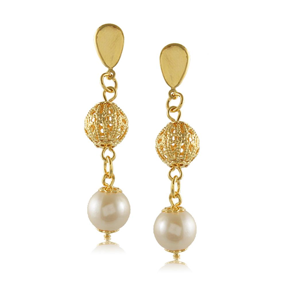 10055R 18K Gold Layered  Earring