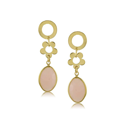 10678R 18K Gold Layered Earring Pink