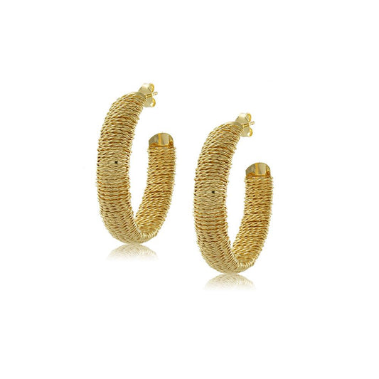 10737R 18K Gold Layered Hoop Earring