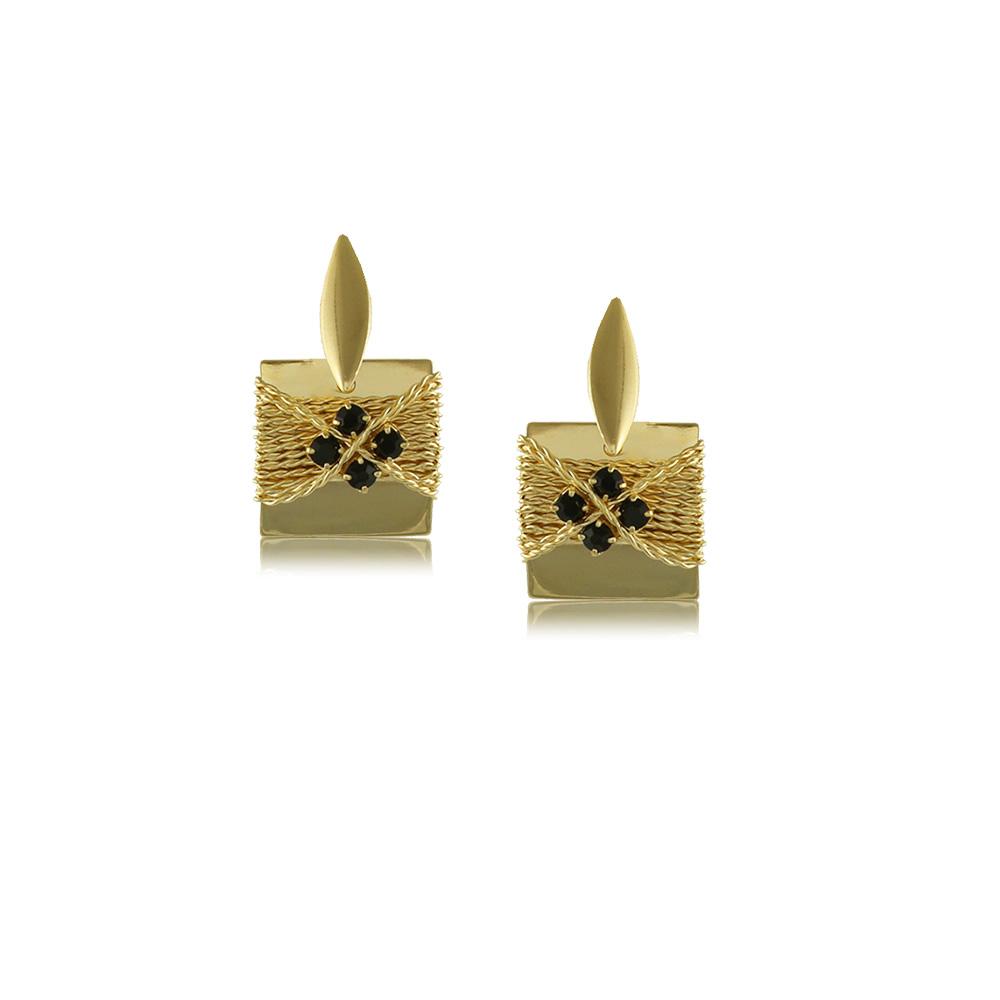 10763R 18K Gold Layered  Earring
