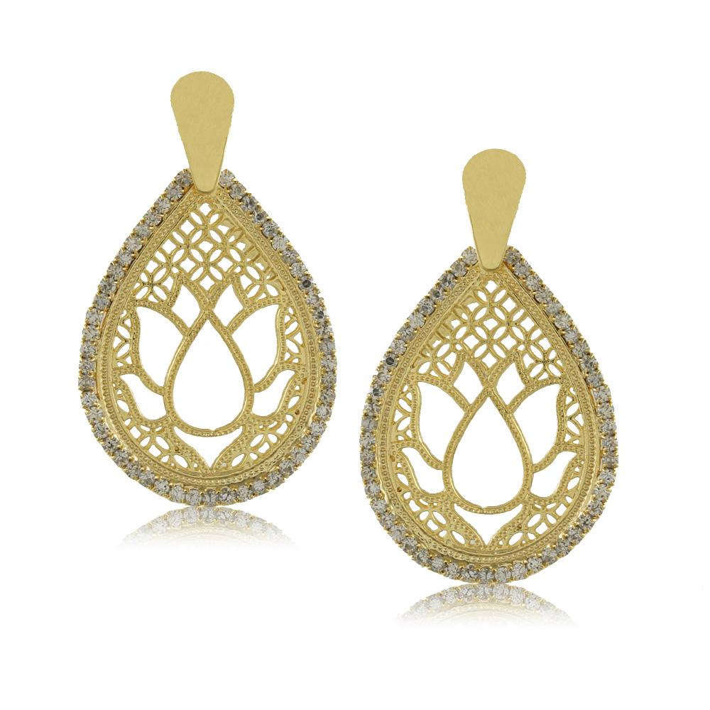 11552R 18K Gold Layered Earring