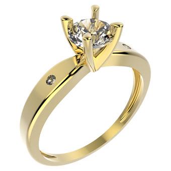 11714 18K Gold Layered CZ Ring