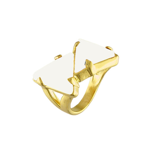 12080 18K Gold Layered Nat Stone Ring