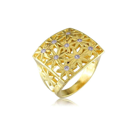 12207 18K Gold Layered CZ Women's Ring