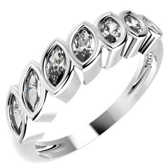 12284P CZ 925 Silver Women's Ring