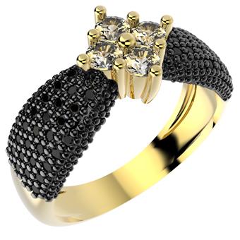 13081 18K Gold Layered CZ Ring