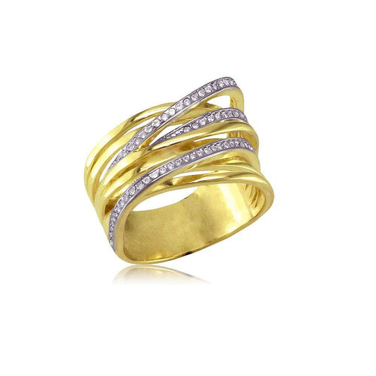 13091 18K Gold Layered CZ Women's Ring