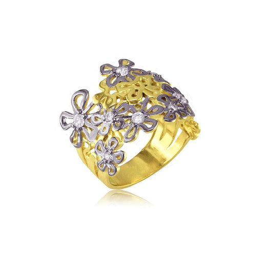 13141 18K Gold Layered CZ Women's Ring