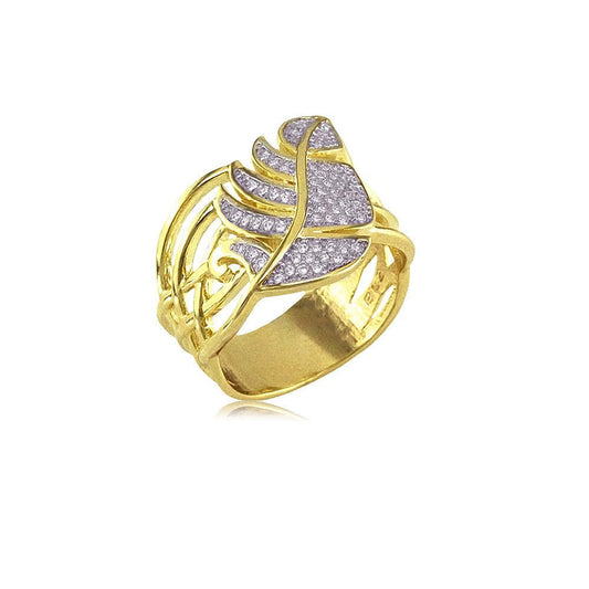 13195 18K Gold Layered CZ Women's Ring